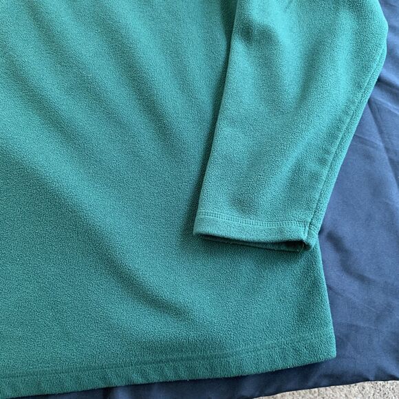 Old Navy Performance Fleece Pullover Quarter Zip Teal Black Logo XL Gorpcore - Picture 3 of 9